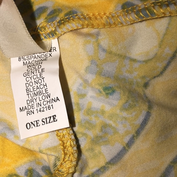Lularoe one size flip cell phones yellow leggings - Picture 4 of 7
